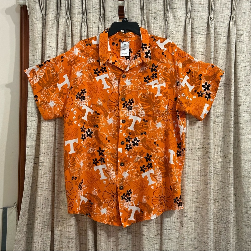 Champion Tennessee Volunteers Floral Button Down Short Sleeve Shirt